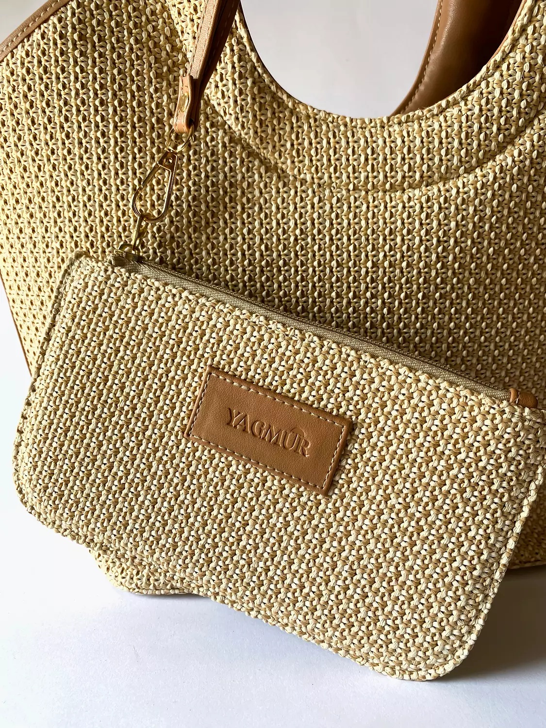 beige summer bag